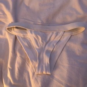 White bikini bottoms